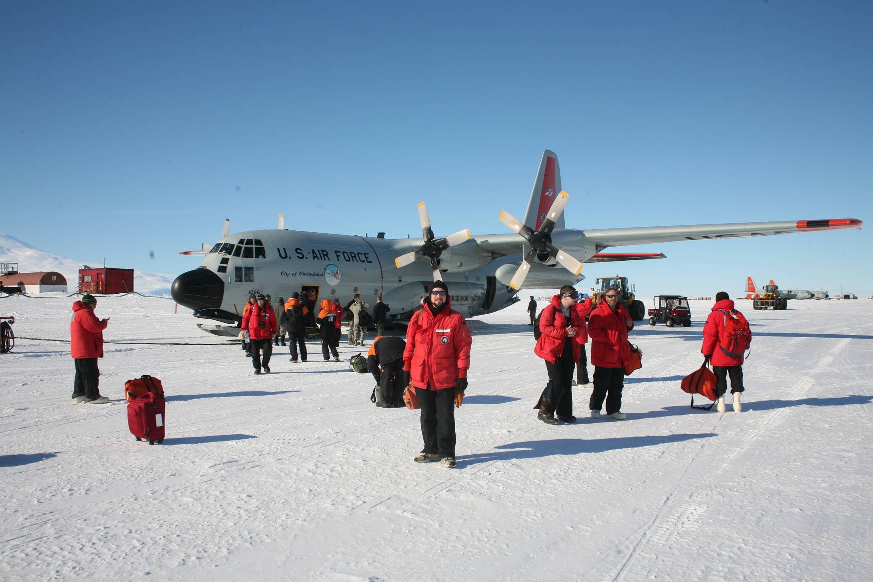First steps on the Antarctic ice. 