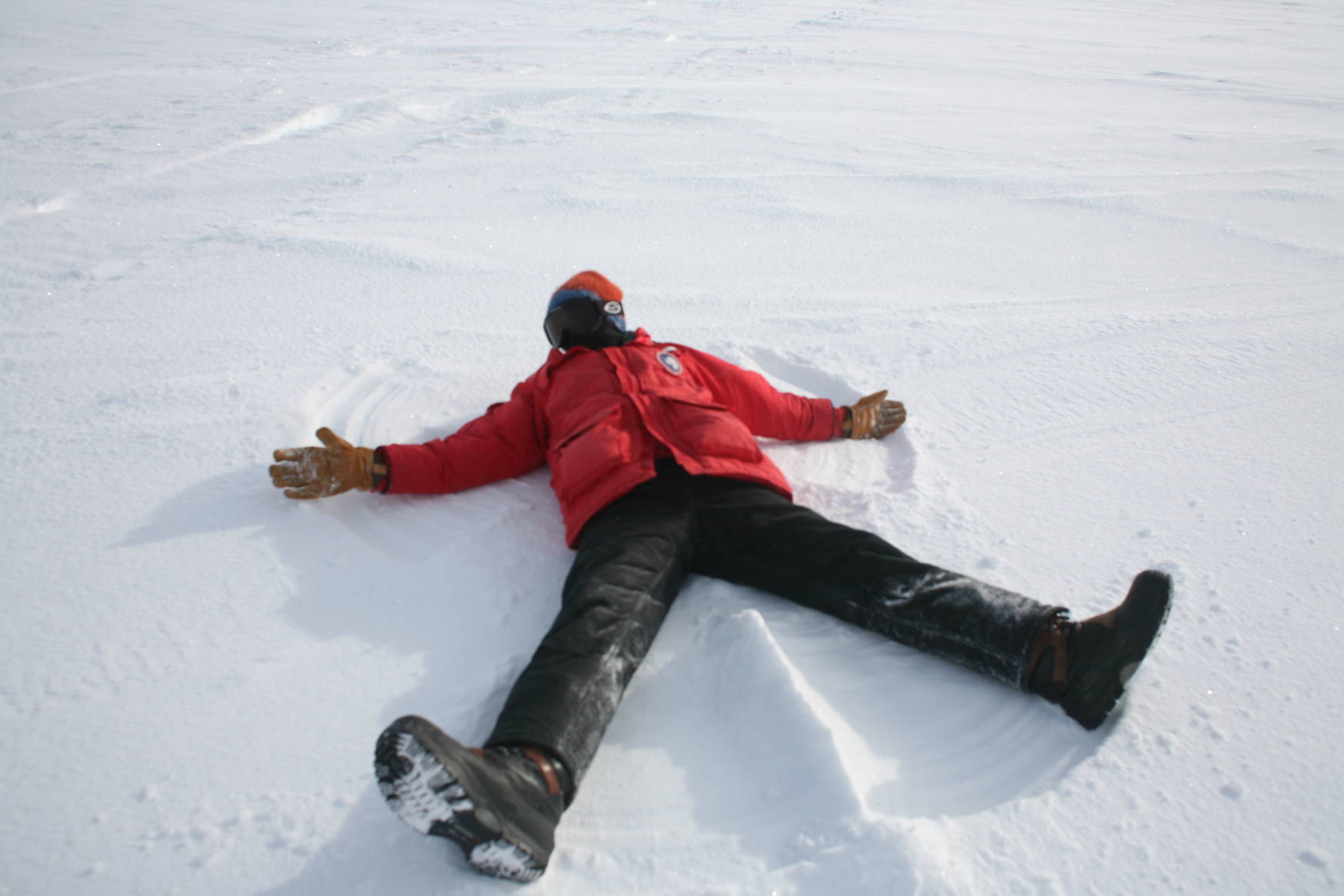 Snow angels at the south pole.